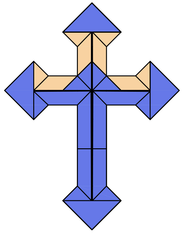 Bài 18: Mẫu gấp Chữ thập - Paper Folding Art: Cross symbol
