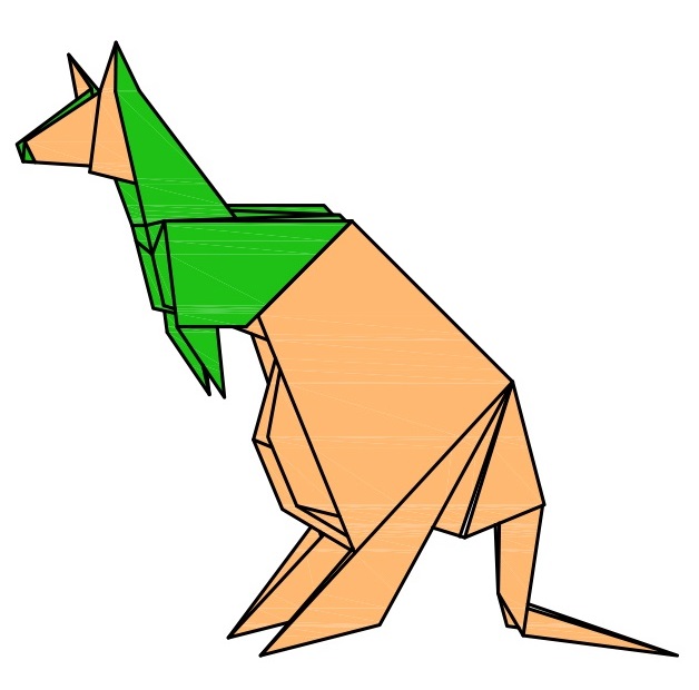 Bài 12: Mẫu gấp Con chuột túi - Paper Folding Art: Kangaroo
