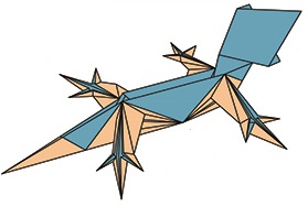 Bài 25: Mẫu gấp Con tắc kè - Paper Folding Art: Lizard